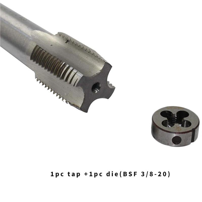 

1pcs Tap and Die BSF 3/8-20 Set Straight Flute Right Hand Pipe Machine Taps for Steel Metal Threading Working Tool Free Ship