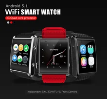 ELECTSHONG android 5 1 smartwatch MTK6580 smart WiFi font b watch b font with pedometer camera