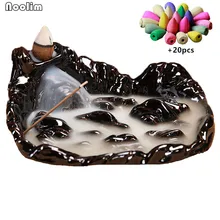 Креативный Ретро керамический, с обратным потоком ладан горелка Керамическая глазурь дым водопад подставка для ароматических палочек Крытый курильница домашний декор