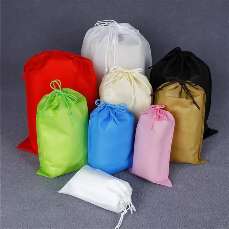 Нетканый мешок для хранения игрушек на шнурке, пылезащитный пакет для хранения обуви, карманный багаж, сумка для хранения мелочей, подарочная упаковка