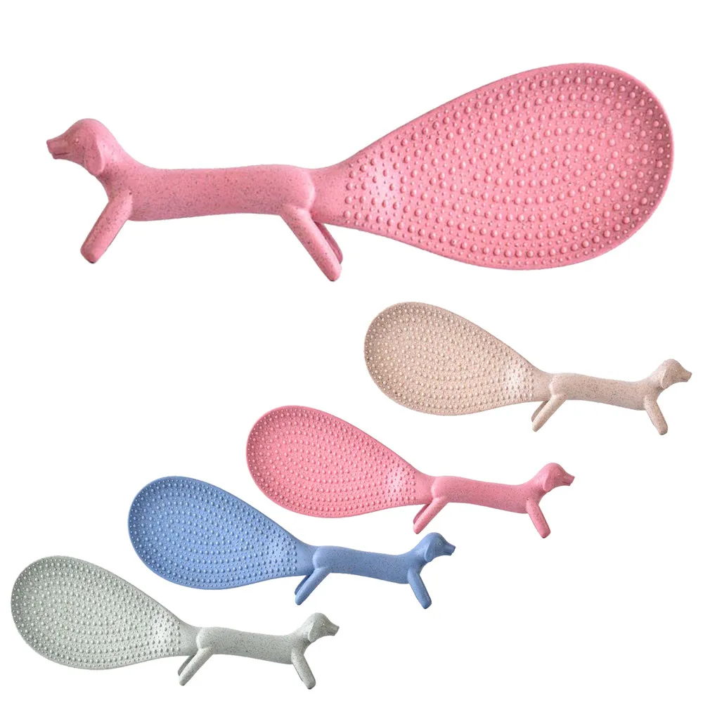

High Quality Creative Rice Spoons Cute Kitchen Supply Small Dog-Shaped Non-Stick Rice Paddle Cuchara Servir Arroz 2.493