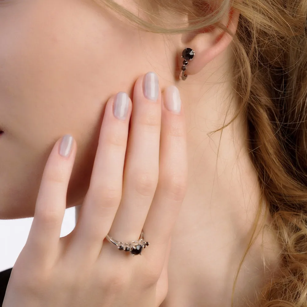Серьги Клипсы из серебра 925 пробы с драгоценным камнем|Ювелирные наборы| |