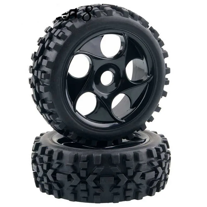 RC 1/8 Scale Off Road Car Buggy RC Tires Tyre and Wheels Black 4PCSin