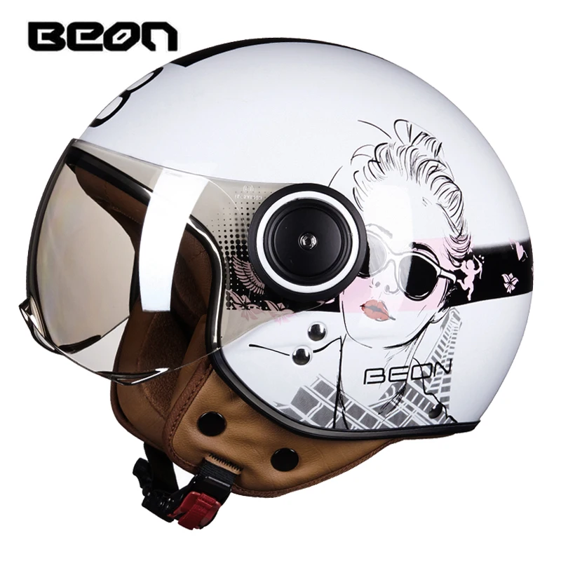 BEON мотоциклетный шлем Chopper 3/4 с открытым лицом винтажный шлем Moto Casque Casco Capacete для мужчин и женщин скутер мотоциклетный шлем