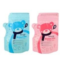 30 шт./упак. 250 мл Для Еда хранения пакеты для хранения грудного молока для хранения молока сумка детское жидкое Еда сумки розового цвета