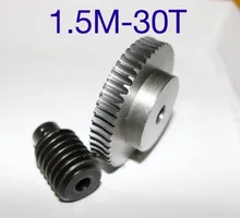 1Set 1.5M-30T Reduction Ratio:1:30 45Steel Worm Gear Reducer Transmission parts Wore Gear Hole:10mm Rod Hole:10mm 1Set 1.5M-30T Reduction Ratio:1:30 45Steel Worm Gear Reducer Transmission parts Wore Gear Hole:10mm Rod Hole:10mm