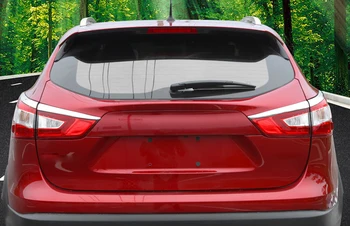 

For Nissan Qashqai J11 2014 2015 2016 ABS Chrome Rear Tail Light Lamp Eyebrow Cover Trim 4pcs Car Styling