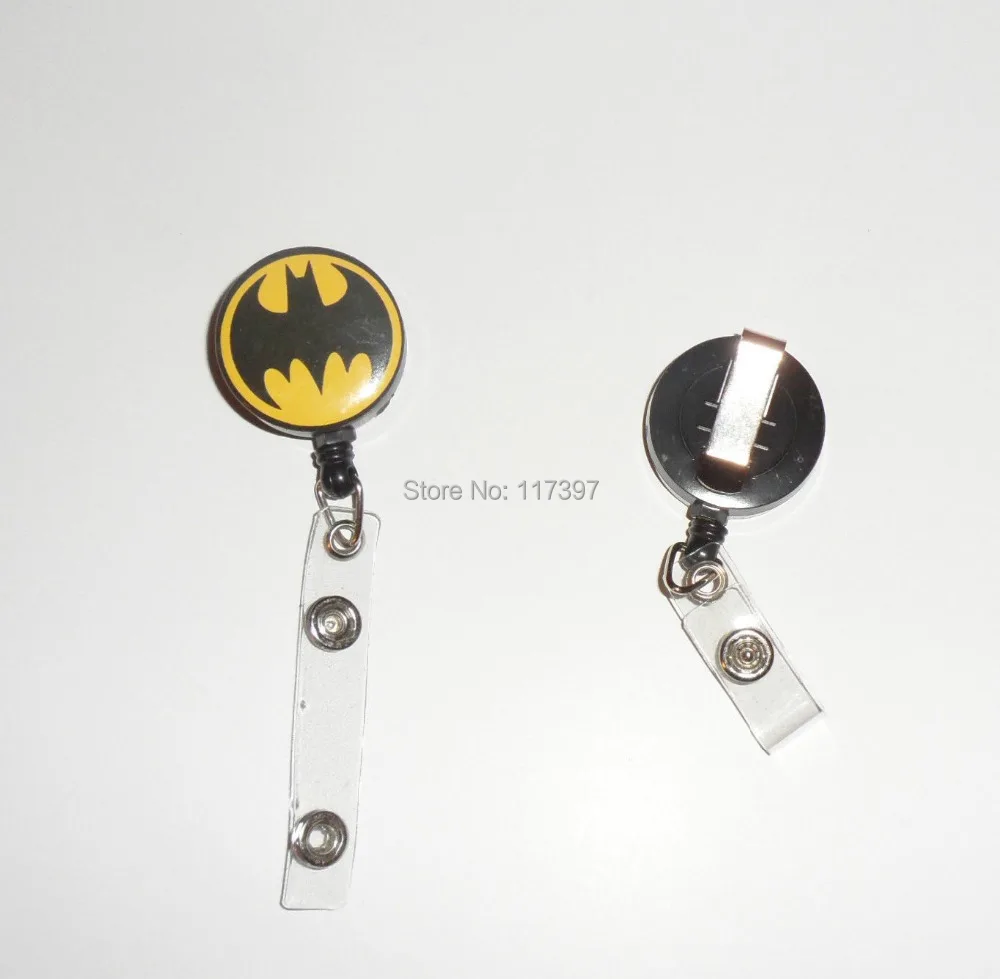 

BATMAN LOGO Reel Retractable ID Badge Tag Key Card Holder CLIP with custom logo