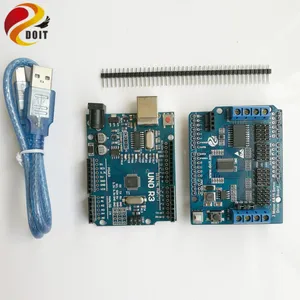 Arduino Control Kit with UNO R3 Development Board+Motor Drive Shield Board for Robot Arm Smart Tank Car Chassis DIY RC kit