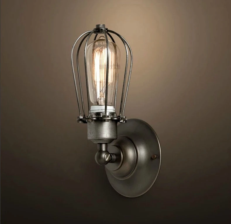 American Style Edison Vintage Iron Industrial Wall Sconce Lamp/ Edison