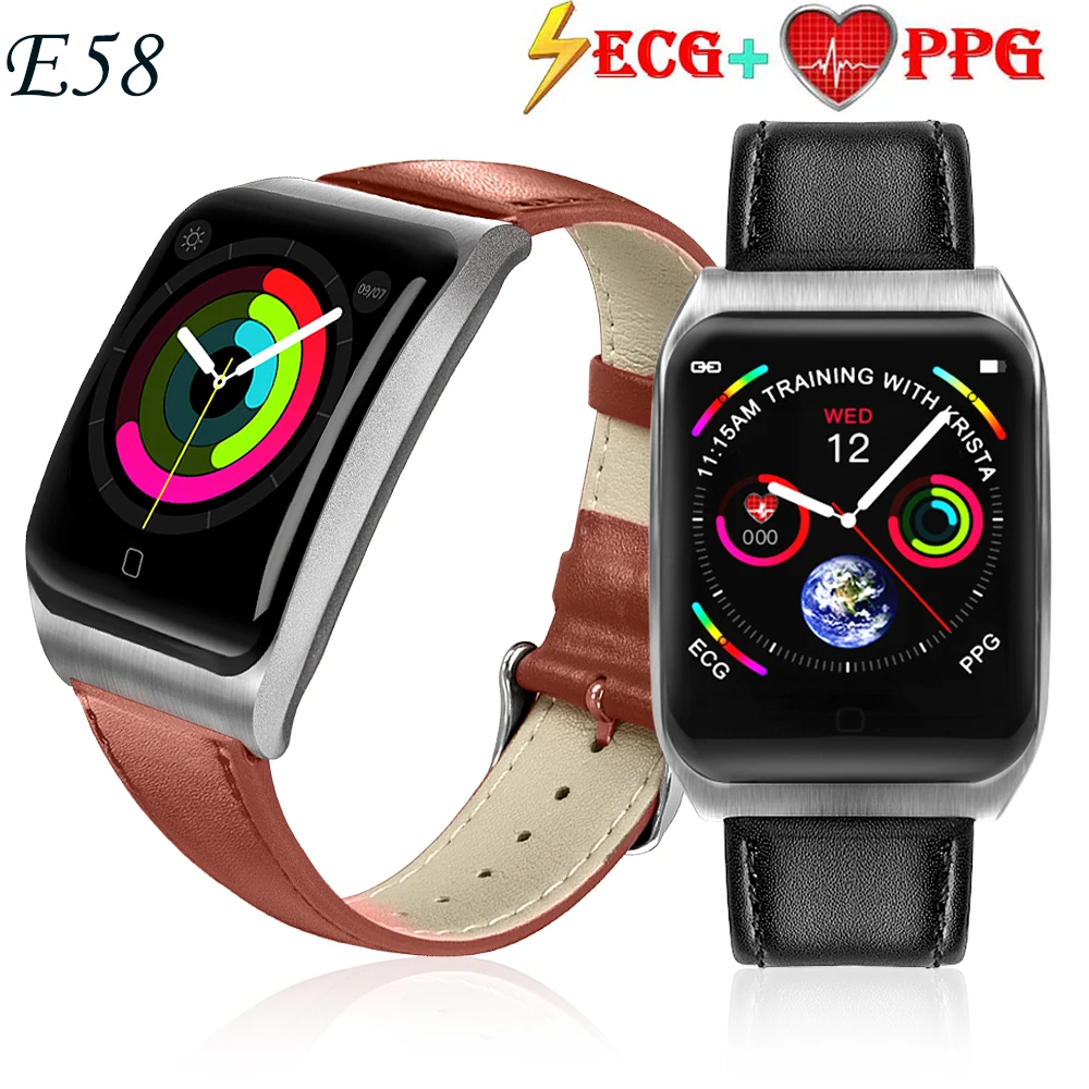 

Timethinker Smart Watch Reloj ECG PPG Watch Relogio Men 3D Smartwatch E58 Blood Pressure Heart Rate Monitor Fitness Tracker IP68