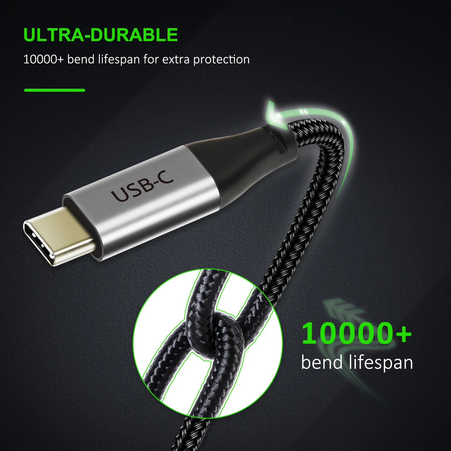 Кабель USB 3,1 type-C Gen2 10 Гбит/с PD 60 Вт USB C M к USB CM 5V3A быстрая Синхронизация и зарядка кабель для Macbook USBC 4 K/60 HZ C023