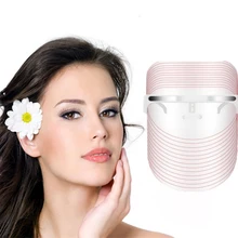 3 Colors Facial LED Mask Machine Photon Therapy Light Anti Wrinkle Acne Removal Skin Rejuvenation Facial Skin Care Beauty Device ultrasonic galvanic ion led photon therapy skin care facial beauty acne wrinkle freckle remover treatment machine rechargeable