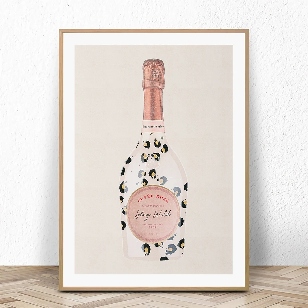 260gsm Laurent-Perrier rose painting Poster