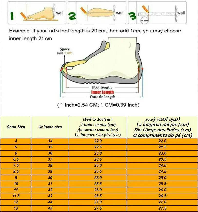 Women's Luxury Flyknit Stretch Fabric Shoes-Size Chart