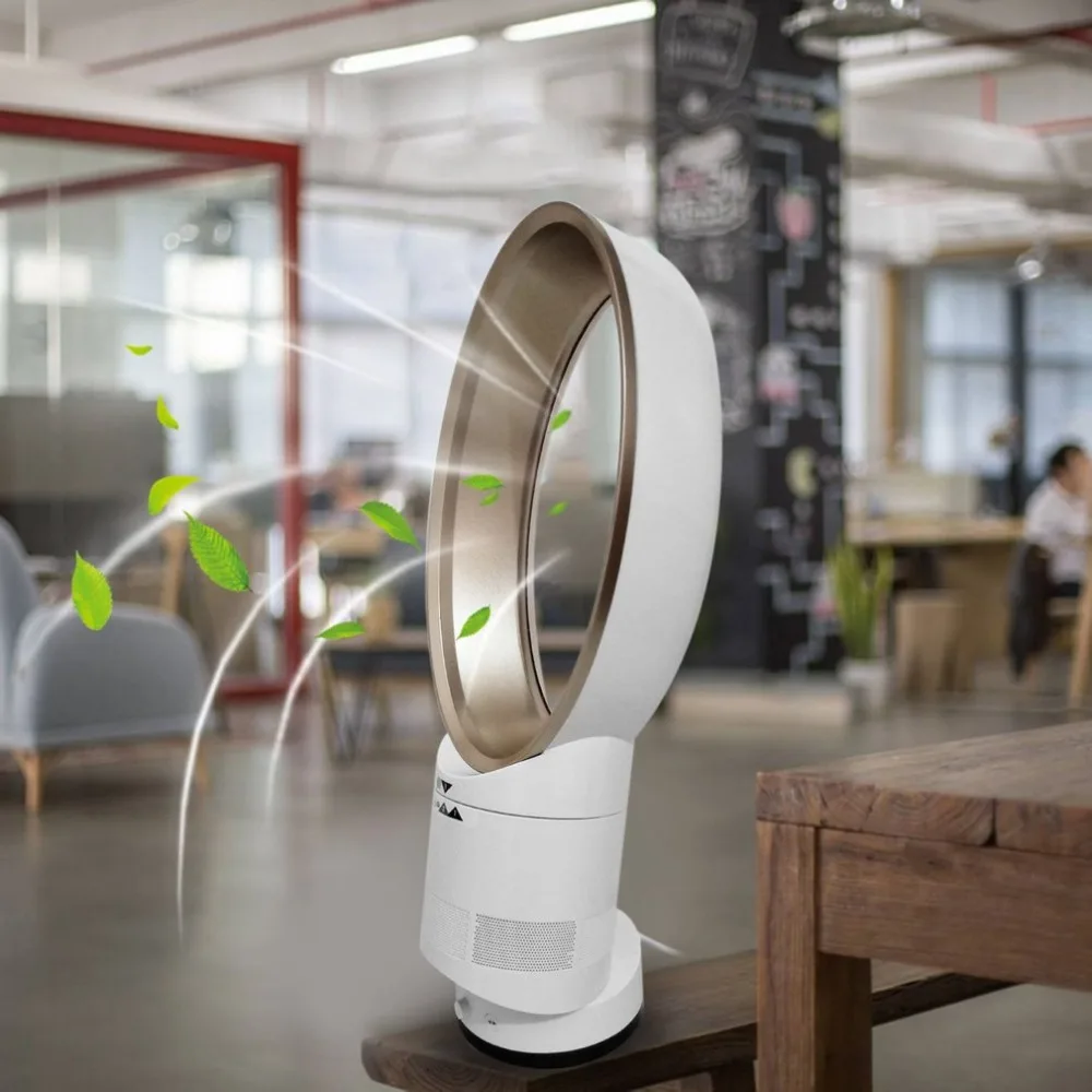 

14" Bladeless Fan Super Quiet Cooling Fan Air Purifying Cooler Portable Air Condition with Remote Control for Home Office