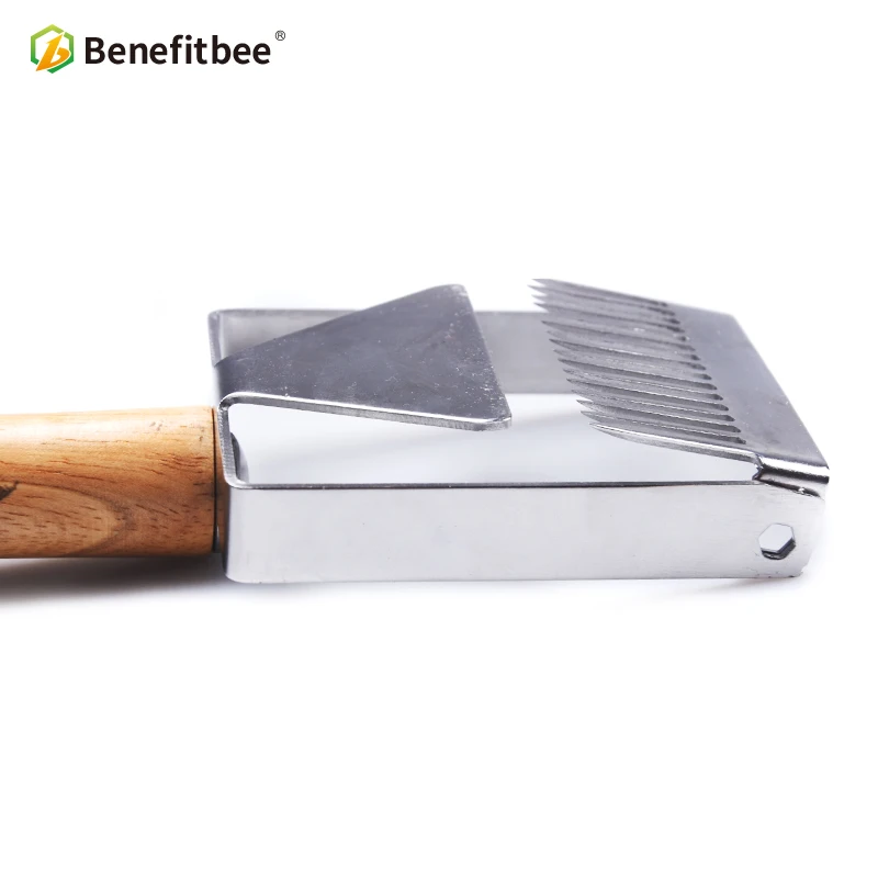 Benefitbee Uncapping Fork Iron Honeycomb Honey Scraper Wooden Handle Beekeeping Tool Apicultura Equipment Uncapping fork