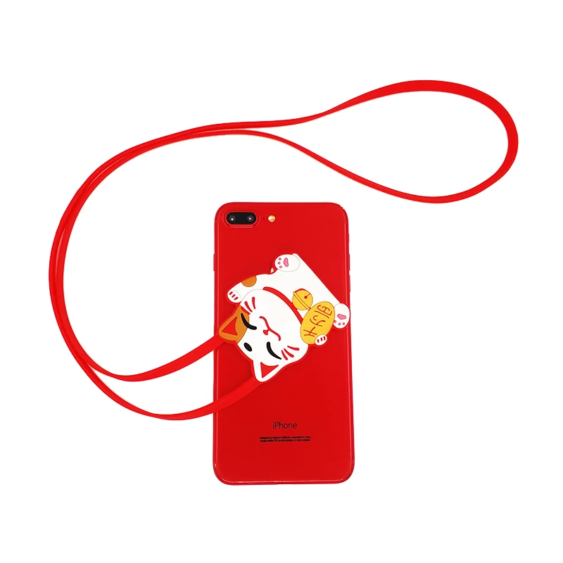 

Cute car mobile straps cartoon duck Neck lanyard Detachable Retractable Breakaway Silicone cell phone strap