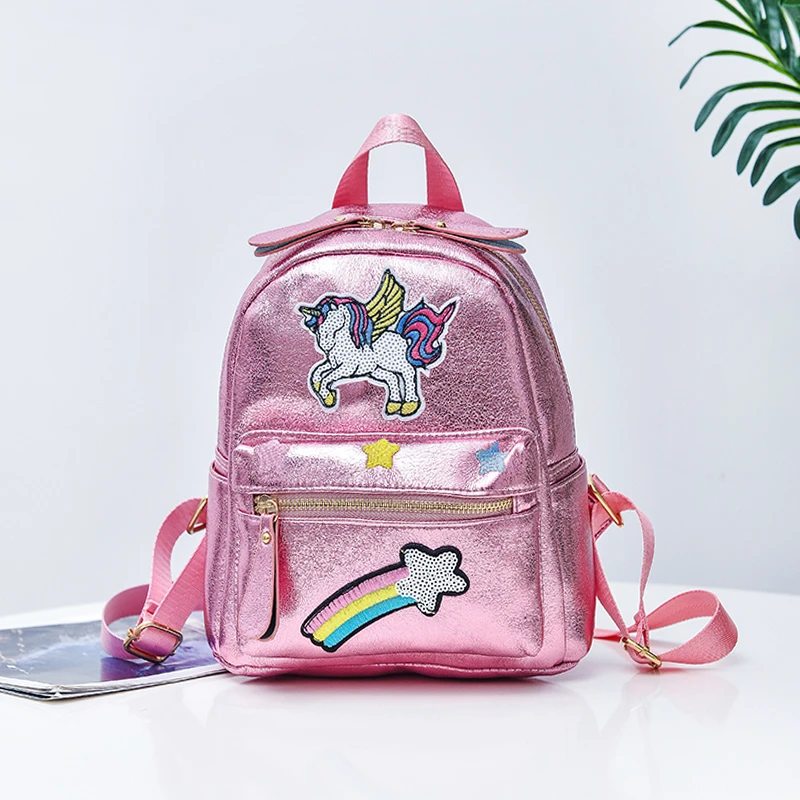 

2019 leather mini travel backpacks sequins unicorn backpacks fashion Multi-functional bags drop shipping