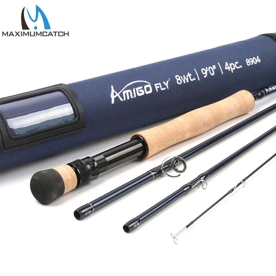 3/4 5/6 7/8WT Fly Rod 9FT Fast Action Carbon Fiber Fly Fishing Rod &Cordura Tube