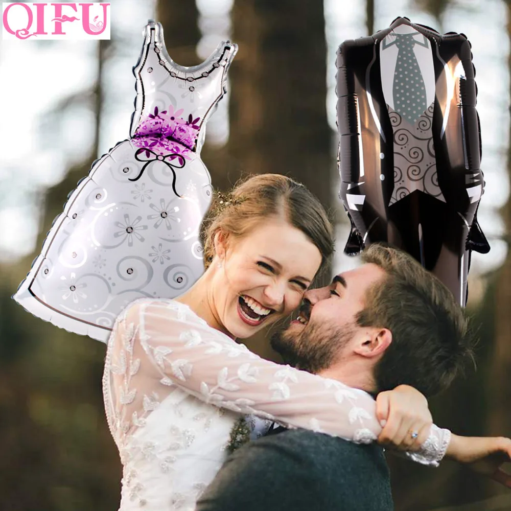 QIFU для жениха и невесты Mr Mrs Свадебный шар Декор для невесты в форме сердца вечерние украшения для свадьбы