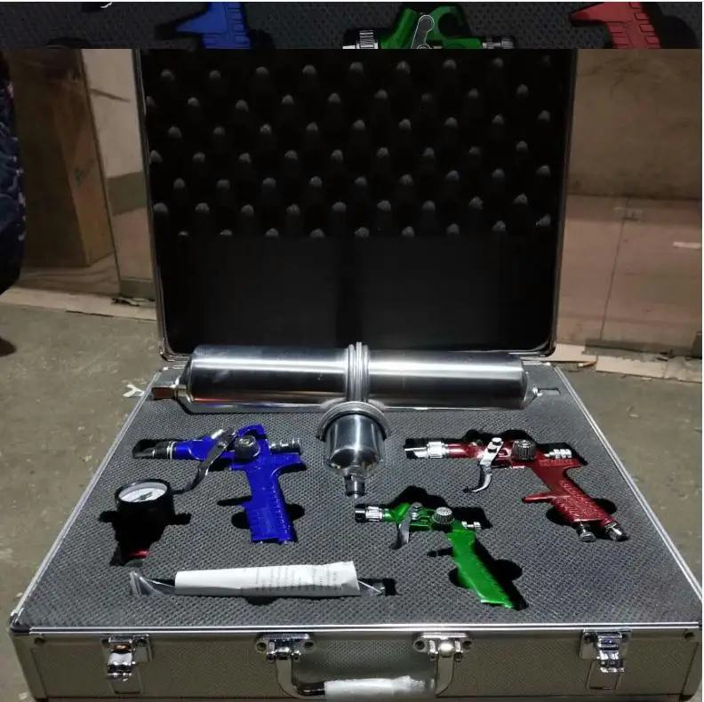 Охрана окружающей среды H827+ H2000 пистолет-распылитель алюминиевая коробка набор инструментов 2 пистолет-распылитель набор