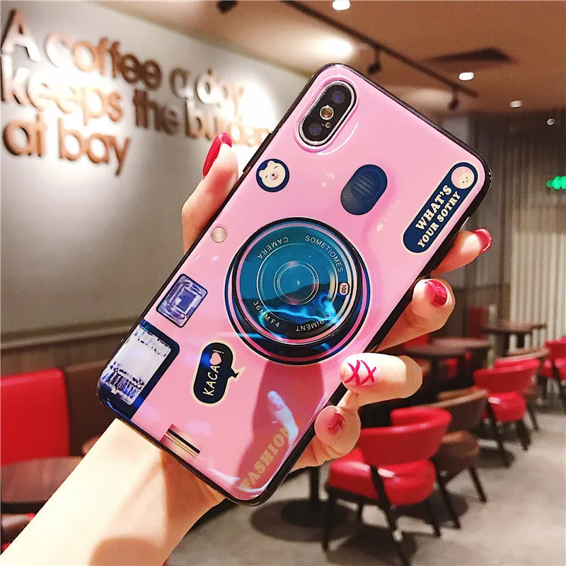 

New arrival Cute Camera TPU Soft Silicone Black Phone Case for iPhone X XS MAX 6 6S 7 7plus 8 8Plus 5 5S XR