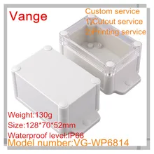1 шт./лот экструзионный литьевой корпус IP68 ABS пластиковый корпус Чехол diy 128*70*52 мм настенный для электронной PCB