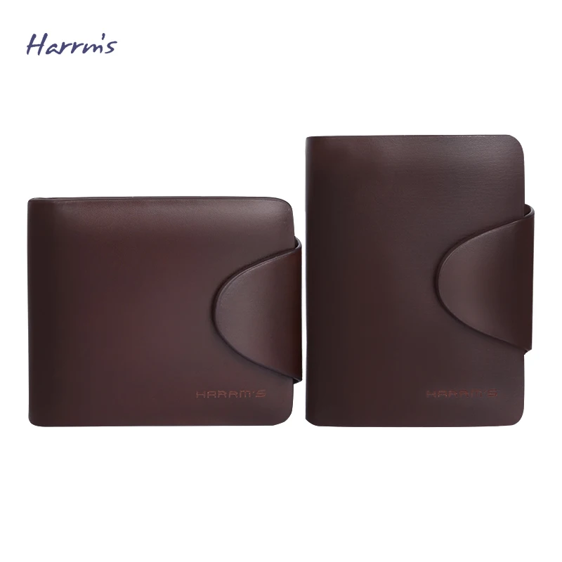  Harrms Men Wallets Famous Brand Brown Wallets Leather Purse Long /Short Purse Male Collection New High Quality 