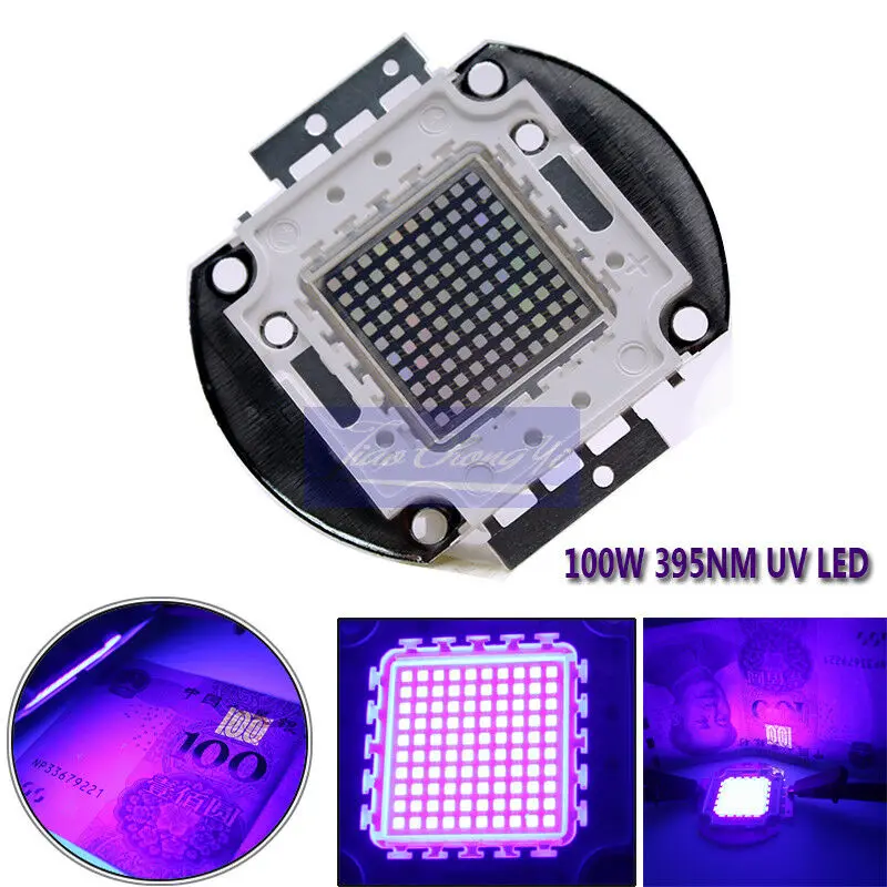 Высокомощные УФ ультрафиолетовые лампы 100 Вт чипы для ламп 395nm 30 36 в SMD