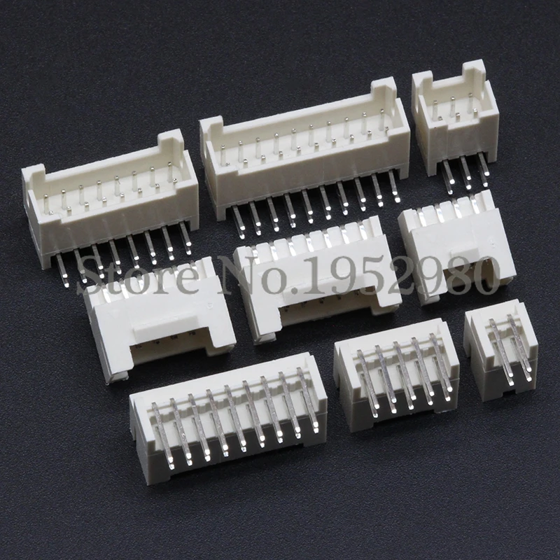 

50PCS PHB 2.0mm Connector 2.0mm Male Socket Right Angle Double Row with Buckle PHSD Connectors 2*2/3/4/5/6/7/8/10-20P