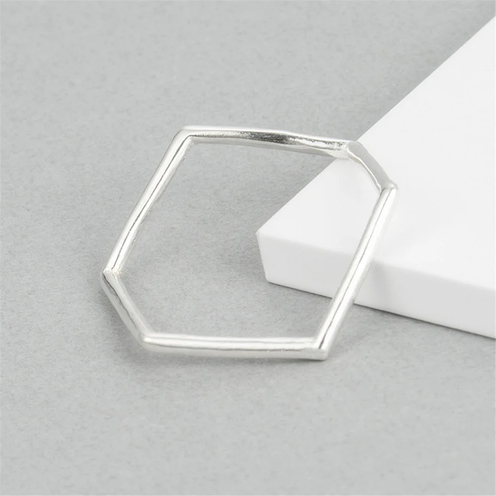 Irregular geometric ring 100% Sterling 925 silver Jewelry Vintage Adjustable rings for women gift