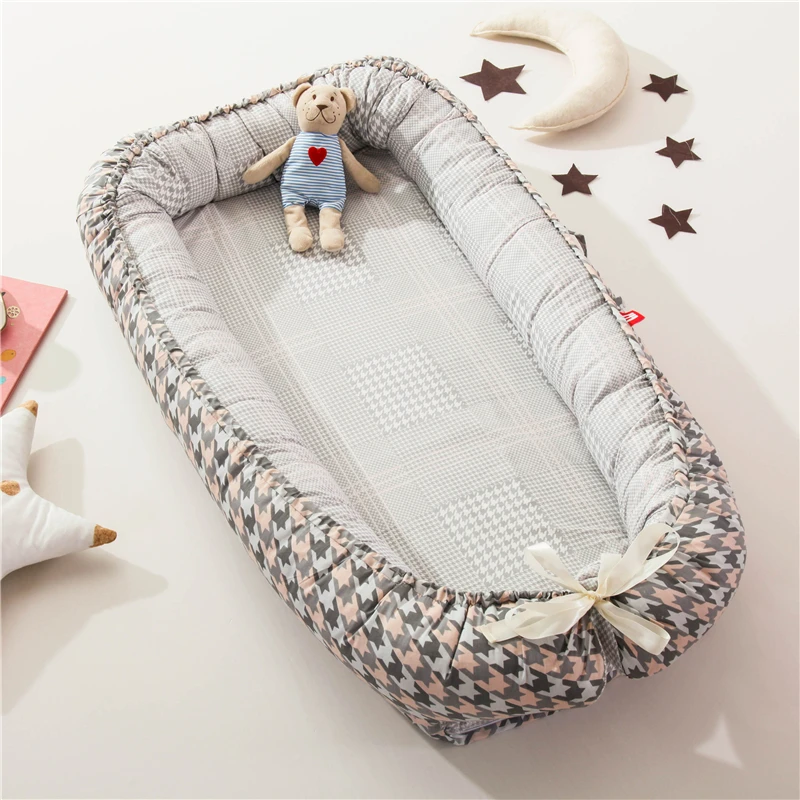 Portable Baby Nest Bed Crib Travel Newborns Cots Nursery Sleep Nest Infant Cradle Baby Bassinet Children's Bumper Crib