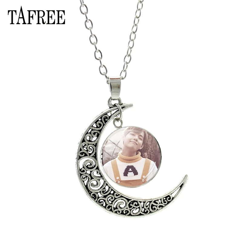 

TAFREE Super Star Music Band Pendants Necklace Fashion Charm BTS EXO NCT127 Metal Necklaces Choker Men Women Fans Jewelry BTS79