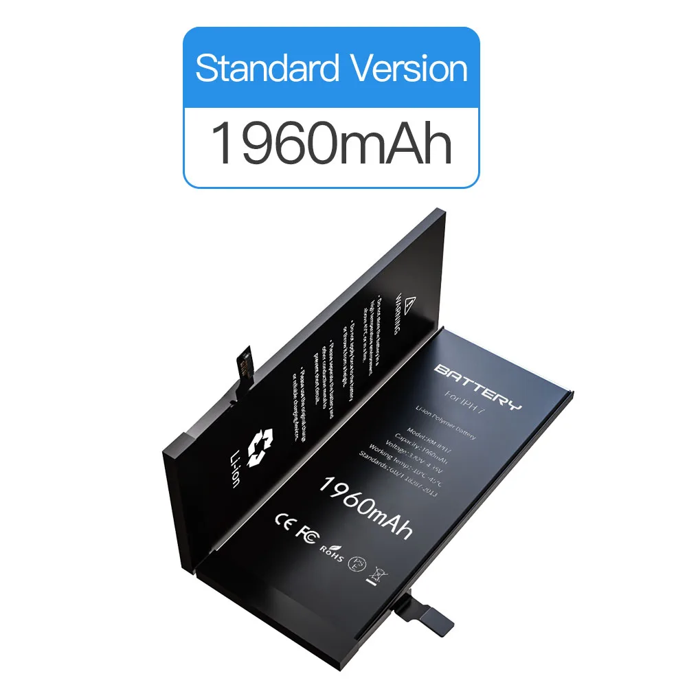 

10pc Zero Cycles Mobile Phone Li-ion Battery For iPhone 7G Battery 1960 Capacity Replacement Phone Batteries