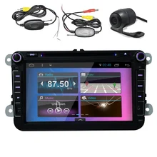 Android 5.1 Receptor Auto PC Capacitiva Mapa Stereo AMP Coche 4-Core OBD2 CanBus Autoradio DVD Radio Gps Para VW Volkswagen