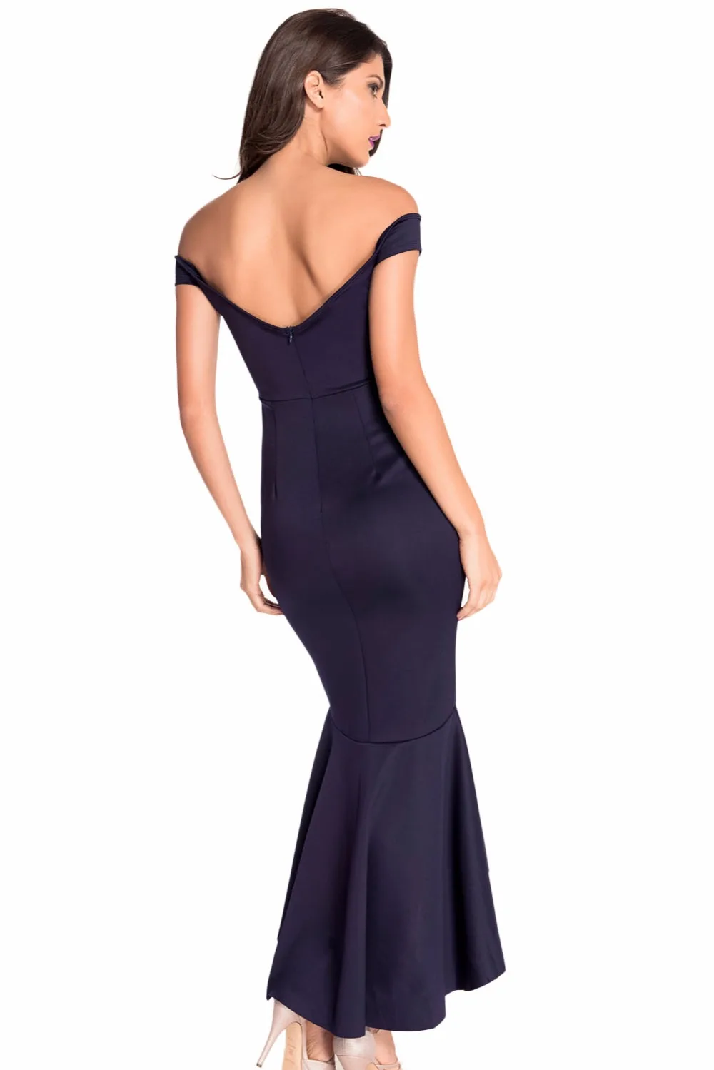 Navy-Off-shoulder-Mermaid-Jersey-Evening-Dress-LC60171-5