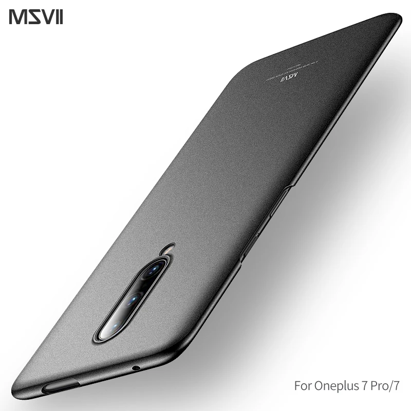 

Msvii Hard Case for Oneplus 7 Pro Case Cover For Oneplus 7 Case for One Plus 7 Pro Funda Frosted Capa Pc Coque Black