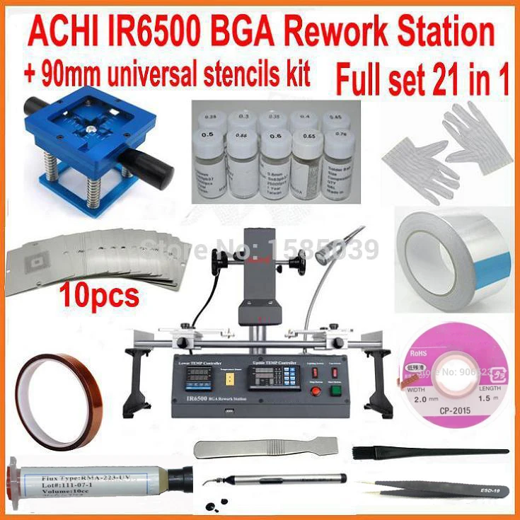 

Hot sale ! ACHI IR6500 IR 6500 BGA Repair soldering machine Rework Station Upgrade from IR6000 with 21pcs gift kit
