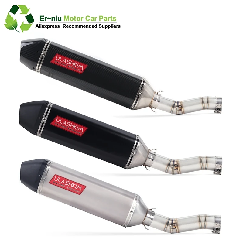 

K7 GSXR 600 750 GSXR700 GSXR750 Motorcycle Exhaust Muffler Middle Link Pipe Full System Slip On For Suzuki GSX R600 R700 R750 K7