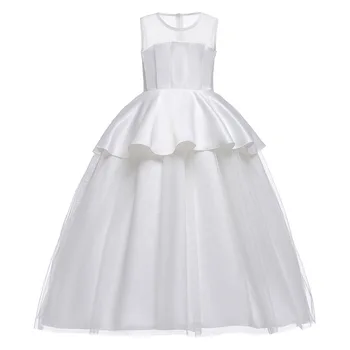 

High Quality Summer Girls Dress Lace Elegant Children Clothing Performance Kids Dresses For Girls Princess Wedding Dress Costume
