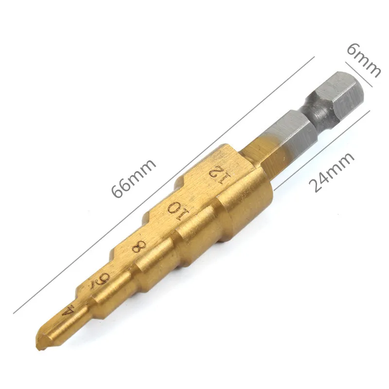 3 шт. ступенчатое сверло HSS с титановым покрытием для металла 3-12 мм 4-12 мм 4-20 мм высокоскоростное стальное сверление по дереву электроинструменты дропшиппинг