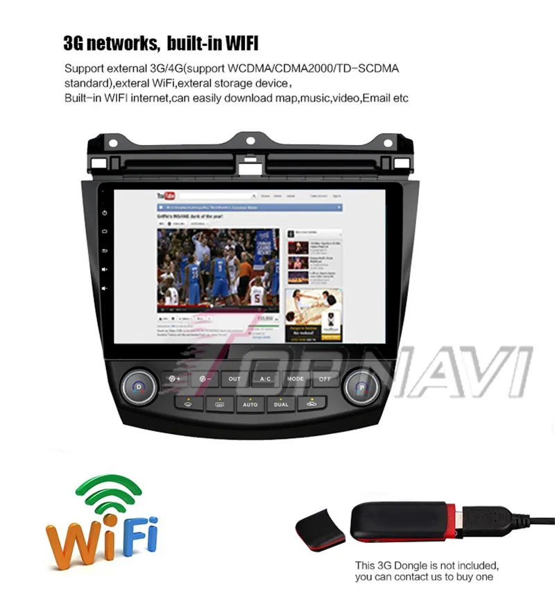 2 din android car radio For Honda Accord 2005