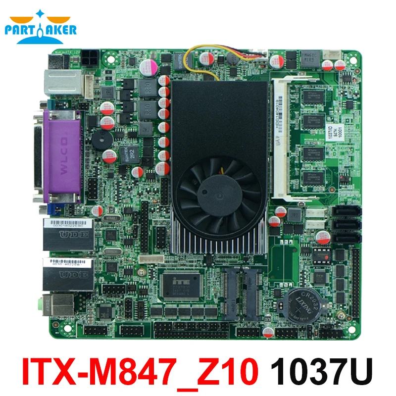 

MINI-ITX Industrial Motherboard itx-m847_z10 Integrated Intel 1037U/1.80GHz dual core Processor/TDP 17W/4*USB2.0/1*VGA