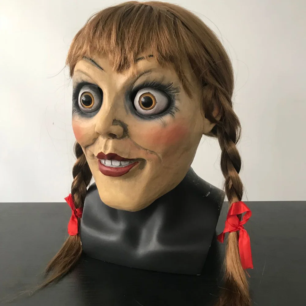 Movie Annabelle Comes Home Judy Warren Cosplay Masks Emma Horror Full Head Helmet Latex Horrible Mask Party Halloween