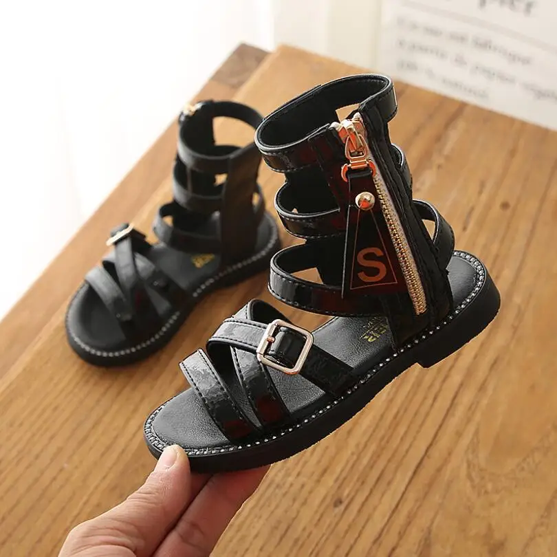 

Kids Shoes 2019 Summer Children Fashion Princess Stud Shoes Babys Brand Gladiator Sandals Girls Pu Leather Flat