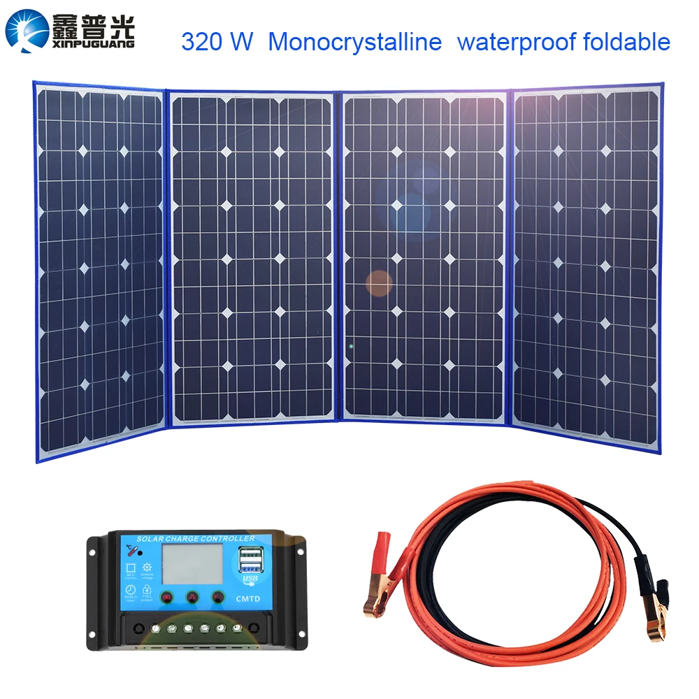

Flexible Foldable Solar Panel 320W 18V High Quality Portable painel China For Camping/Boat/RV/Travel/Home/Car panneau solair