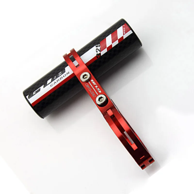 

39g Carbon Bike Handlebar Extender,Light-weight Cycling Bicycle Torch Double Bracket Lamp phone Flashlight Holder Computer Rack