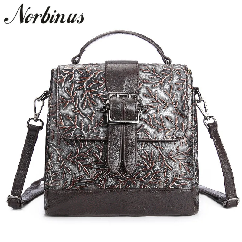 

Norbinus Women Messenger Bags Genuine Leather Shoulder Bag 2018 Luxury Brand Designer Handbags Female Casual Tote Crossbody Bags