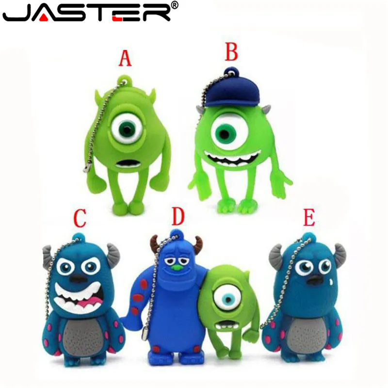 

JASTER Monster James P. Sullivan cartoon Usb flash drive Pen drive rubber Usb memory stick pendrive 128MB 4GB 8GB 16GB 32GB 64GB